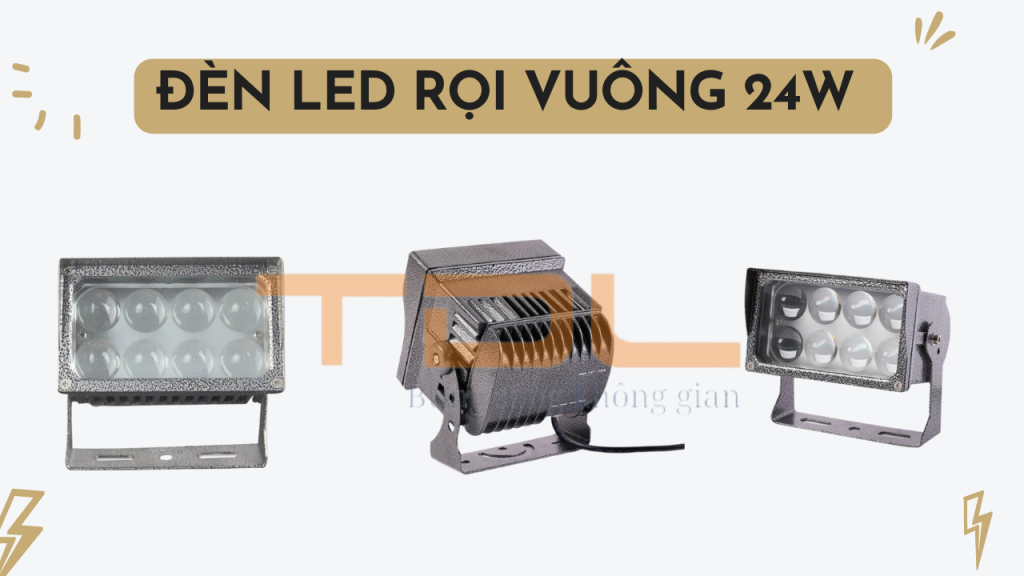 đèn led rọi cột vuông 24w