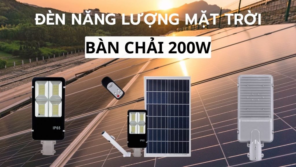 Đèn đường năng lượng mặt trời nông thôn mới 200w l Đèn đường LED 200w