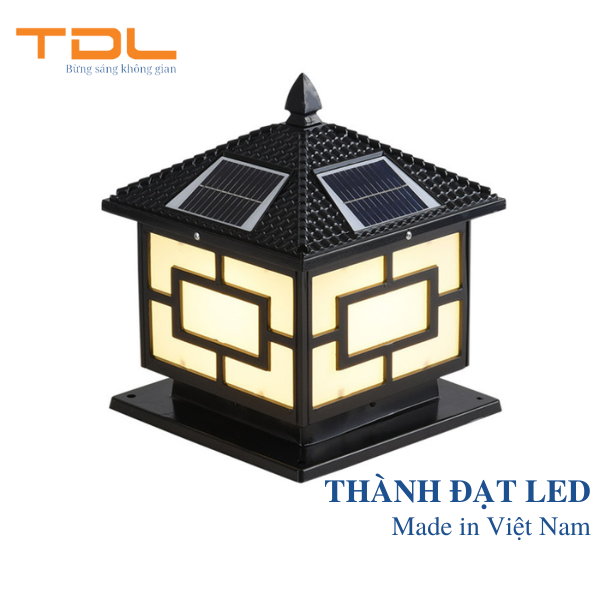Đèn trụ cổng năng lượng mặt trời TD_LTMM 30x 30cm