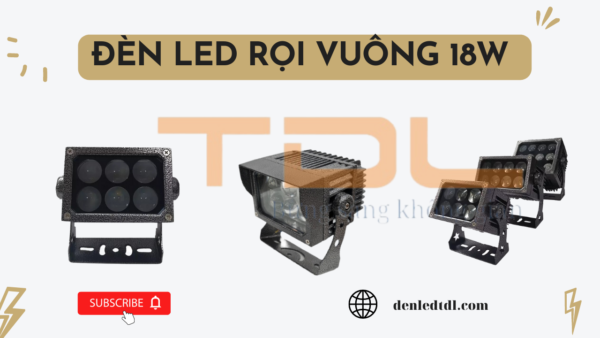 đèn led rọi cột vuông 18w