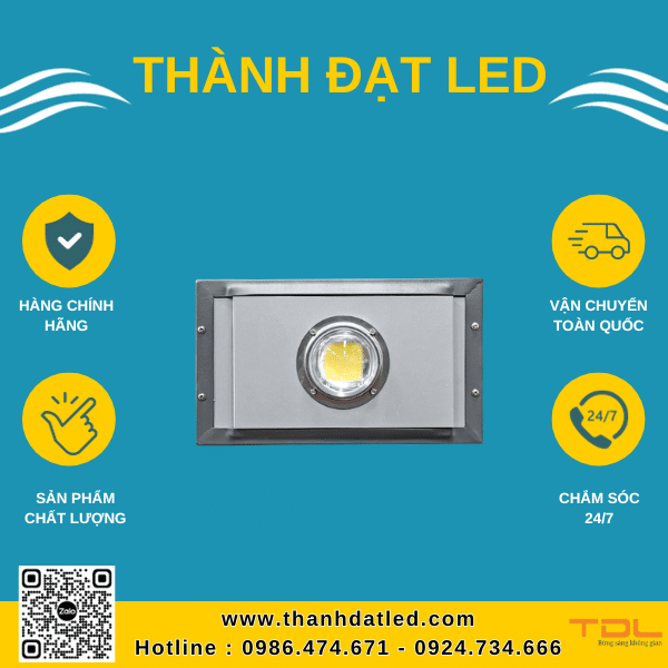 đèn pha led khung hộp liền cob 50w